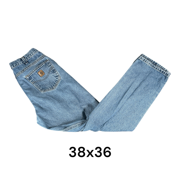 Carhartt Other - Carhartt Mens Sz 38x36 Relaxed Fit Straight Leg Blue Jeans